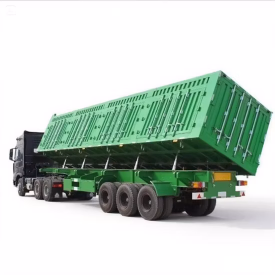 100tons Super Heavy Duty 12axles Tandem/Double Side Dump Semi Trailer with T700 Wear Resistant Steel