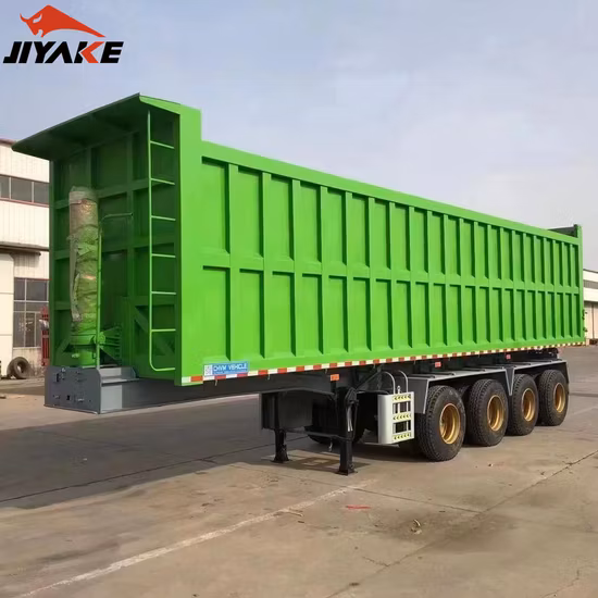 Cheap Heavy Duty 5 Axle 4 Axle 80 Ton Rear Unloading End Tipper Trailer 45 Cubic Meter Hydraulic Cylinder Tipper Trailer Rear Dump Semi Trailer for Sale