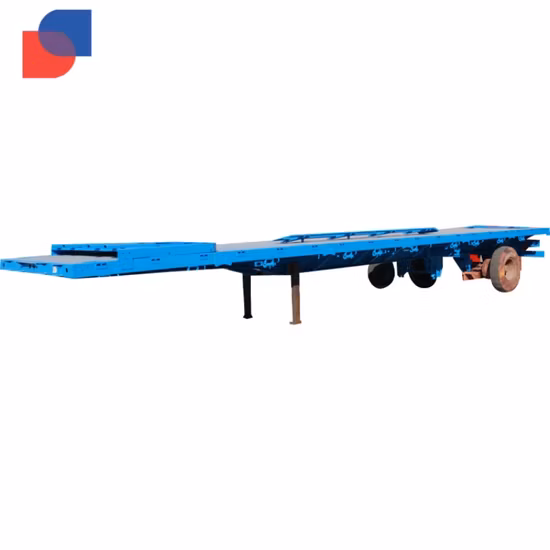3 Axles 40FT Container Carrier Flatbed Semi Trailer 60FT 4 Axle Gooseneck Flatbed Semi-Trailer Trailer