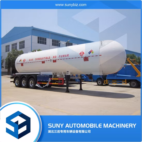40000-60000 Litres 30mt 3 Axle LPG Propane Tank 30tons 60m3 LPG Gas Trailer